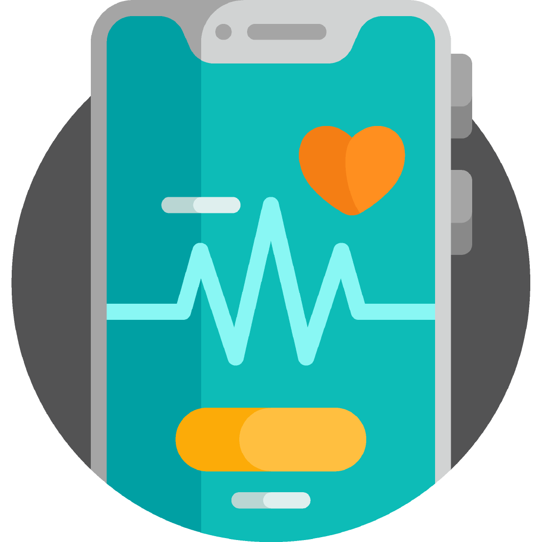 health app on smartphone icon