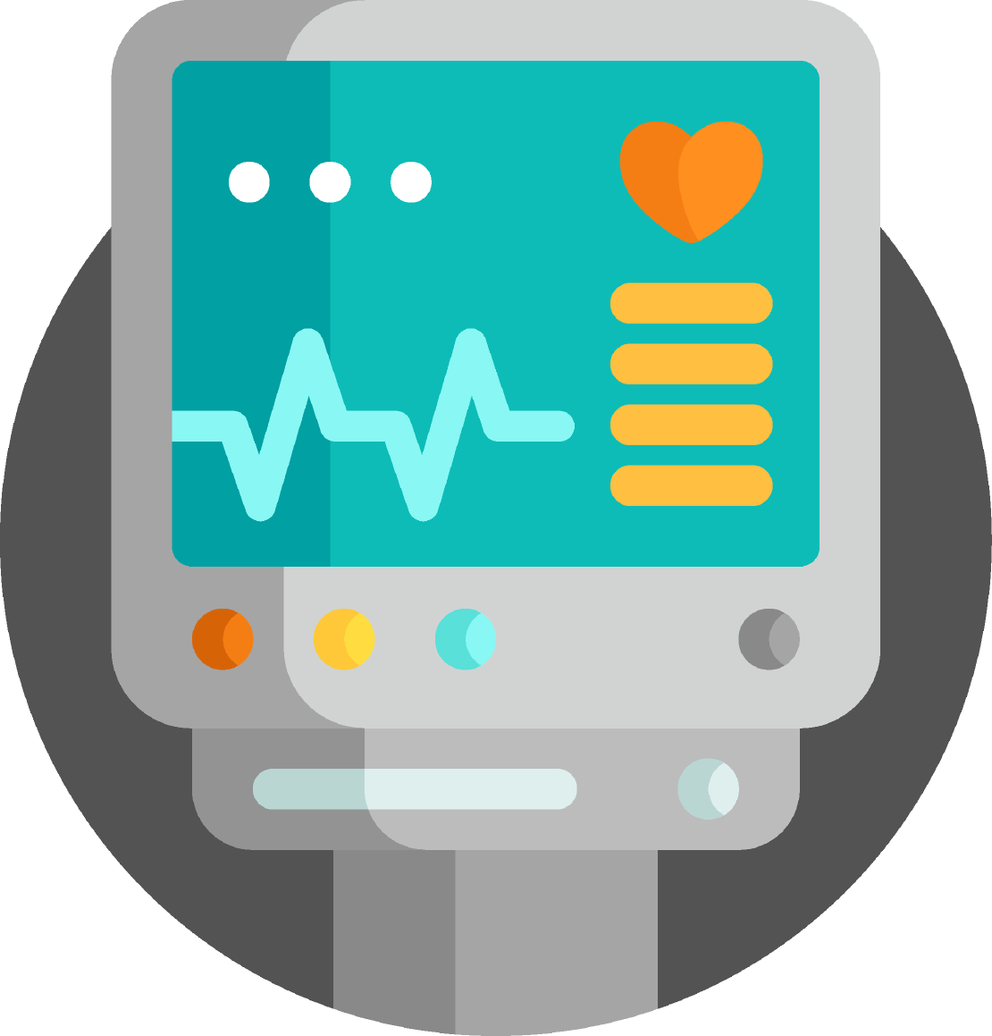 hospital monitor showing the vital signs icon